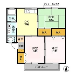 メゾンブランシュ弐番館の物件間取画像